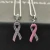 David Yurman Cable Twist Ribbon Pink Ceramic Pendant Necklace, Pendant Size 24.4 x 6.7mm, 1.5mm Chain, Length 45cm + 5cm