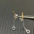 David Yurman Gold and Silver 38.2mm Petite Chain Link Earrings