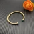 David Yurman 4mm Gold Blue Diamond Bangle Bracelet