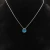 David Yurman 8mm Blue Sapphire Four-Prong Pendant Necklace
