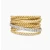 David Yurman Gold Pavé Twisted Cable Ring