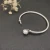 David Yurman Silver 3mm Pearl Cable Cuff Bracelet