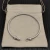 David Yurman Sterling Silver 3mm Pavé Hook-End Bangle Bracelet