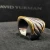 David Yurman Silver Gold and Silver Saddle Ring