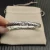 David Yurman 6.2mm Silver Pavé Hook Clasp Engraved Wave Bracelet
