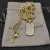 David Yurman Gold Pavé White Diamond Tag Necklace 3mm Chain