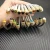 David Yurman 7mm Gold-Tone End Caps Sterling Silver Cable Cuff Bracelet 5-Row Pavé Light Green Diamonds