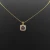David Yurman Gold Square Pavé Purple Diamond Necklace