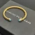 David Yurman 6mm Gold Turquoise Cable Cuff Bracelet