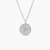 David Yurman Silver Diamond Letter P Round Pendant Necklace, Length 42cm + 3cm + 3cm