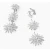 David Yurman Silver Triple Sunflower Earrings, 51mm Length