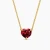 David Yurman 8mm Ruby Heart Diamond Pendant Necklace