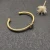 David Yurman Gold Tone 4mm Cable Square Purple Diamond Cuff Bracelet
