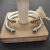 David Yurman 5mm Silver Diamond Round Cuff Bracelet, Fits Wrist Size 16cm - 20cm
