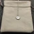David Yurman Silver Diamond Letter M Round Pendant Necklace, Length 42cm + 3cm + 3cm