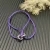 David Yurman Purple Double Ring Sterling Silver Nylon Cord Bracelet