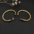 David Yurman Large Gold Single Twist Cable Hoop Earrings 4cm Inner