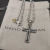 David Yurman Double Cable Cross Necklace with Black Diamonds