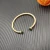 David Yurman 4mm Gold Green Chalcedony Diamond Bangle Bracelet