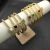 David Yurman Gold Tone 4mm Cable Square Blue Diamond Cuff Bracelet