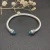 David Yurman 5mm Cable Classics Rotating Blue Diamond Cuff Bracelet