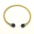 David Yurman 3mm Gold Cable Bracelet with Black Onyx