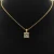 David Yurman Gold 11mm Four-Prong White Diamond Necklace