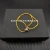 David Yurman Yellow Double Ring Sterling Silver Nylon Cord Bracelet