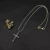 David Yurman Chevron Cross Black Diamond Necklace