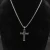 David Yurman Double Cable Cross Necklace with Black Diamonds
