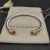 David Yurman 5mm Gold Cable Bracelet with Faceted Edge Design and Champagne Diamonds