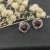 David Yurman 7mm Cable Square Red Diamond Stud Earrings