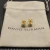 David Yurman 8mm Gold Pavé White Diamond Pyramid Stud Earrings