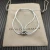 David Yurman Light Blue Double Ring Sterling Silver Nylon Cord Bracelet