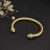 David Yurman 7mm Gold Half Pavé Diamond Cable Cuff Bracelet