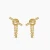 David Yurman Gold Pavé 38.2mm Petite Chain Link Earrings