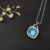 David Yurman 14mm Cushion-Cut Center Stone Necklace with Blue Pavé