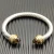 David Yurman 7mm Gold Gemstone Head Brown Diamond Bracelet, Fits Wrist Sizes 16–20cm