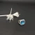 David Yurman 14mm Cushion Square Blue Diamond Ring with Center Stone