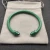 David Yurman 5mm Green Colorful Enamel Cuff Bracelet, Fits Wrist Size 16cm - 20cm