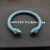 David Yurman 7mm Light Blue Colorful Enamel Cuff Bracelet, Fits Wrist Size 16cm - 20cm