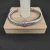 David Yurman 7mm Sterling Silver Cable Cuff Bracelet with Bead End Caps Pink Diamonds