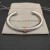 David Yurman 7mm Sterling Silver Cable Cuff Bracelet with Gold Bead End Caps Pink Diamonds
