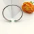 David Yurman 4mm Sterling Silver Green Chalcedony Diamond Bangle Bracelet