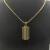 David Yurman Gold Streamlined Rectangular Tag Necklace