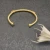 David Yurman Gold Tone 4mm Diamond Double X Cuff Bracelet