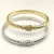 David Yurman 6.2mm Silver Pavé Hook Clasp Engraved Wave Bracelet