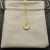 David Yurman Gold Diamond Initial E Disc Pendant Necklace
