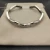 David Yurman Silver 5mm Single Row Diamond Cuff Bracelet