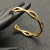 David Yurman Gold Two-Row Cuff Bracelet 13mm, Fits Wrist Size 16cm - 20cm